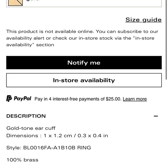 ISABEL MARANT CUFF EARRING - Picture 3 of 4